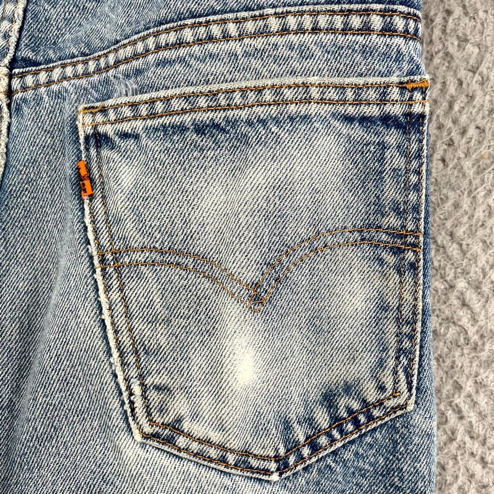 VTG Levi's 517 Bootcut Jeans Mens 31x26* Orange Tab USA Made Western Workwear - Picture 11 of 13